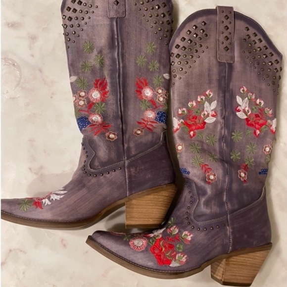 Anthropologie Dingo Poppy Western Boots - Picture 3 of 5